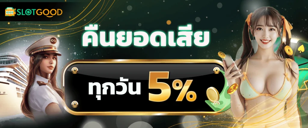 คืนยอดเสียให้ทุกวัน 5%